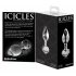 Icicles No. 44 - kūginis, stiklinis analinis dildo (skaidrus)