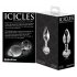 Icicles No. 44 - kūginis stiklo analinis dildo (skaidrus)