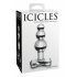 Icicles No. 47 - trigubo karoliukų, stiklinis analinis dildo (permatomas)