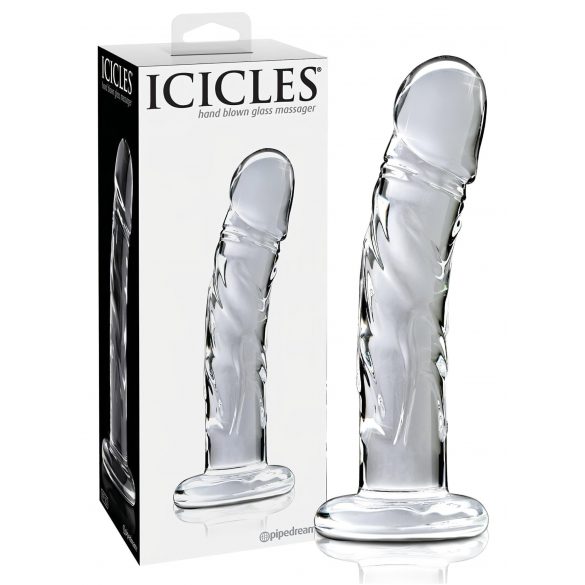 Icicles No. 62 - skaidrus stiklinis falo imitatorius 