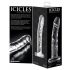 Icicles No. 62 - stiklinis dildo su peniu (skaidrus)