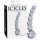 Icicles No. 66 - išlenktas, burbulinis, stiklinis dildo (permatomas)