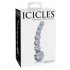 Icicles Nr. 66 - išlenktas, rutulinis stiklinis dildo (permatomas) 