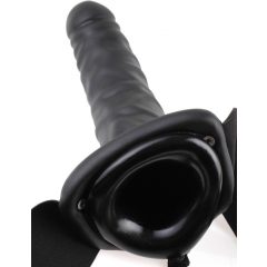   Fetish Strap-On 8 - juodos ertavietės vibratorius su diržais