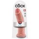 King Cock 10 - didelis prilimpantis dildo (25 cm) - natūralus 