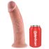 King Cock 10 - didelis prilimpantis dildo (25 cm) - natūralus 