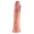 King Cock 10 - didelis prilimpantis dildo (25 cm) - natūralus 