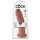 King Cock 10 - dideli prisitvirtinantis dildo (25 cm) - tamsiai natūralios spalvos 