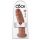 King Cock 10 - didelis siurbtuku pritvirtinamas dildo (25 cm) - tamsiai kūno spalvos