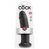 King Cock 10 - didelis prilimpančio pagrindo dildo (25cm) - juodas