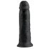 King Cock 10 - didelis prilimpančiu pagrindu dildo (25cm) - juodas 