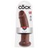 King Cock 10 - didelis lipnus dildo (25 cm) - rudas 