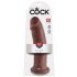 King Cock 10 – didelis dildo su siurbtuku (25 cm) – rudas