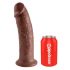 King Cock 10 - didelis lipnus dildo (25 cm) - rudas 