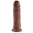 King Cock 10 - didelis lipnus dildo (25 cm) - rudas 