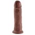 King Cock 10 – didelis dildo su siurbtuku (25 cm) – rudas