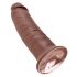 King Cock 10 - didelis lipnus dildo (25 cm) - rudas 