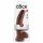 King Cock 9 - didelis dildo su siurbtuku ir sėklytėmis (23 cm) - rudas