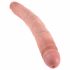 King Cock 12 Slim - tikroviškas dvigubas dildo (31 cm) - natūralus