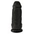 King Cock 9 Chubby - su prilipusia baze, su kapšeliu dildo (23 cm) - juodas 