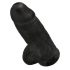 King Cock 9 Chubby - su prilipusia baze, su kapšeliu dildo (23 cm) - juodas 