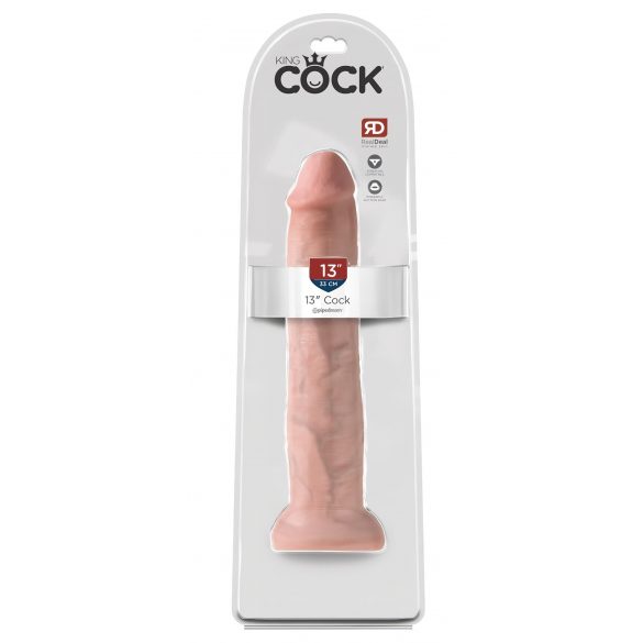 King Cock 13 - gigantiškas realistiškas dildo (33cm) - natūralios spalvos