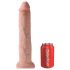 King Cock 13 - gigantiškas realistiškas dildo (33cm) - natūralios spalvos