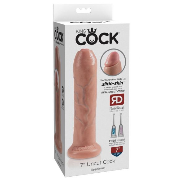 King Cock 7 Apipjaulatorius - realistiškas dildo (18cm) - natūralus 