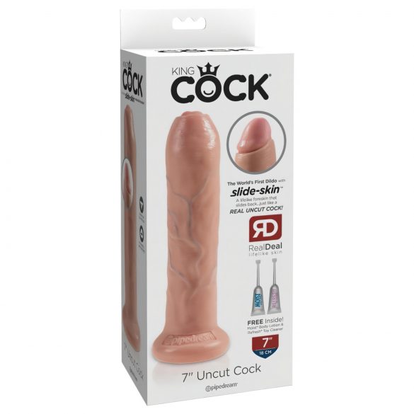 King Cock 7 - tikroviškas dildo (18cm) - natūrali spalva