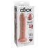 King Cock 7 Apipjaulatorius - realistiškas dildo (18cm) - natūralus 