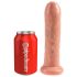 King Cock 7 Apipjaulatorius - realistiškas dildo (18cm) - natūralus 