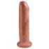 King Cock 7 - tikroviškas dildo (18 cm) - tamsi natūrali