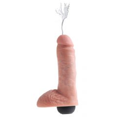   King Cock 8 – realistiškas ejakuliuojantis dildo (20 cm) – natūralios spalvos