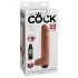 King Cock 10 - realistiškas purškiantis dildo (25 cm) - natūrali spalva 