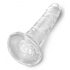 King Cock Clear 20 - prilimpančios pagrindo dildo su sėklidėmis (20cm) 