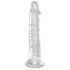 King Cock Clear 8 - su siurbtuku, didelis dildo (20cm) 