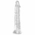 King Cock Clear 8 - didelis falo imitatorius su siurbtuku (20cm)