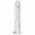 King Cock Clear 8 - didelis falo imitatorius su siurbtuku (20cm)