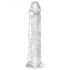 King Cock Clear 8 - didelis falo imitatorius su siurbtuku (20cm)