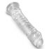 King Cock Clear 8 - su siurbtuku, didelis dildo (20cm) 