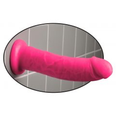   Dillio 8 - su priklijuojamu pagrindu, realistiškas dildo (20 cm) - rožinis