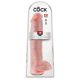 King Cock 15 - prisisiurbiantis, sėklidėmis dildo (38cm) - natūralus