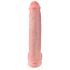 King Cock 15 - prisisiurbiantis, sėklidėmis dildo (38cm) - natūralus