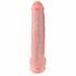 King Cock 15 - prisisiurbiantis, sėklidėmis dildo (38cm) - natūralus