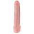 King Cock 15 - prisisiurbiantis, sėklidėmis dildo (38cm) - natūralus