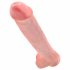 King Cock 15 - prisisiurbiantis, sėklidėmis dildo (38cm) - natūralus