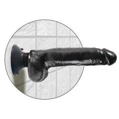   King Cock 9 - lankstus, su pagrindu vibratorius (26 cm) - juodas