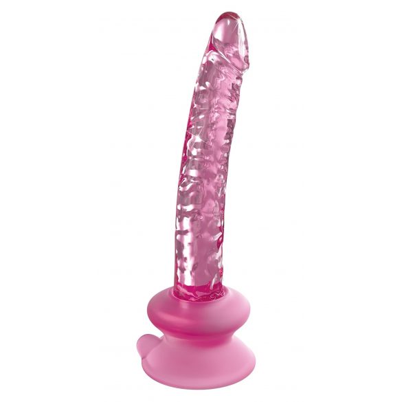 Icicles Nr. 86 - penio formos stiklinis dildo (rožinis) 