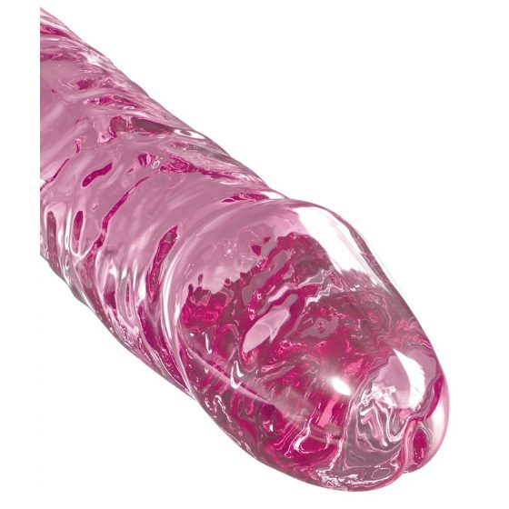 Icicles Nr. 86 - penio formos stiklinis dildo (rožinis)""