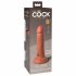 King Cock Elite 6 - tvirtas tvirtinimo pagrindas, realistiškas dildo (15 cm) - tamsi natūralios spalvos 